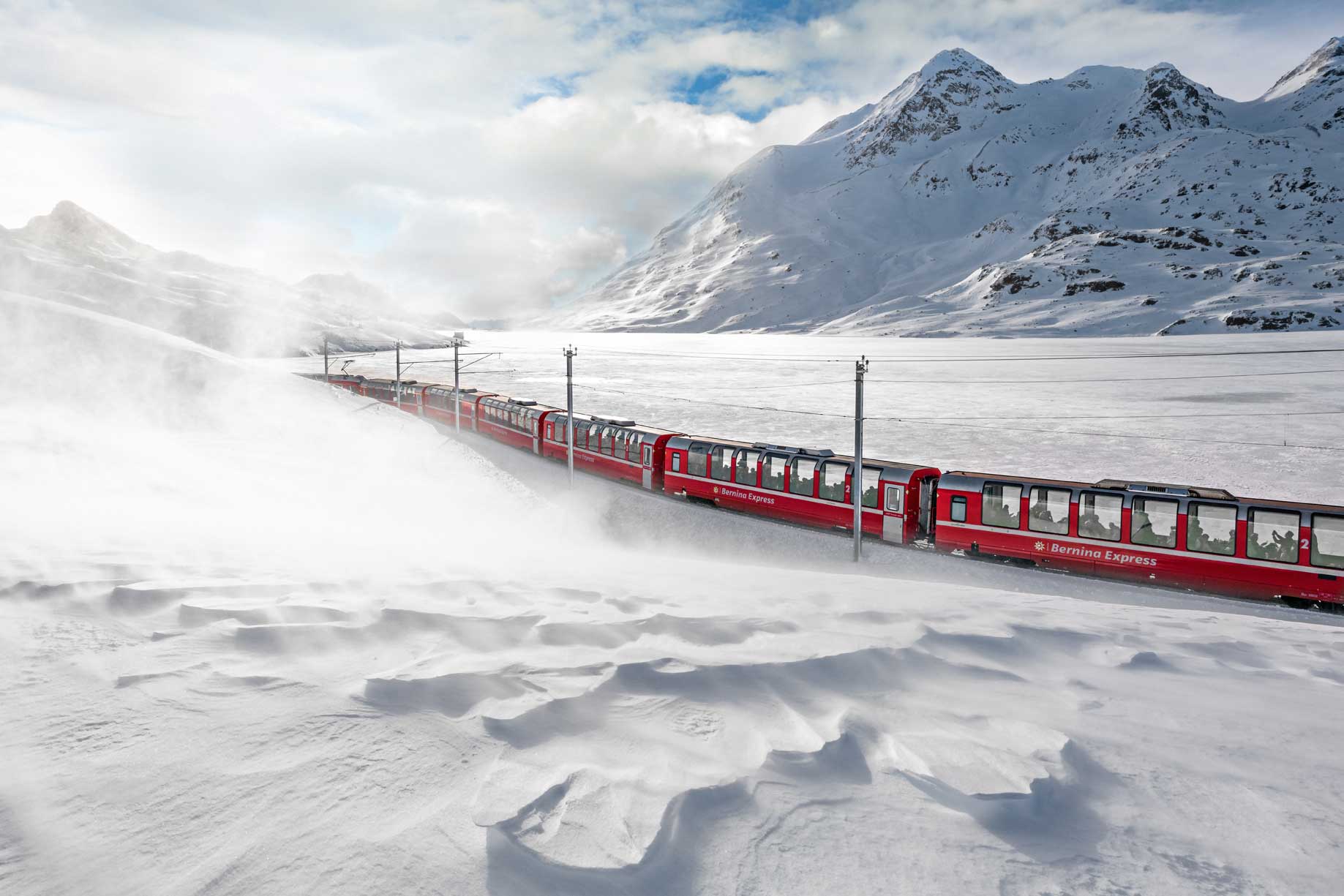 Grand Train Tour of Switzerland in winter