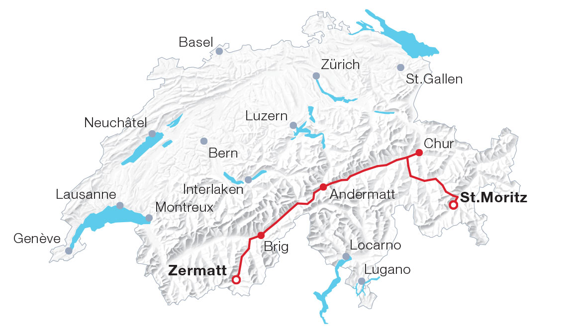 Map Glacier Express