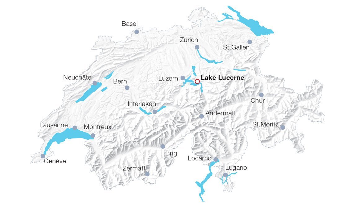 Map Lake Lucerne Cruises
